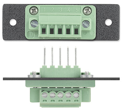 Extron One 5-pin Captive Screw Terminal to Solder Tabs