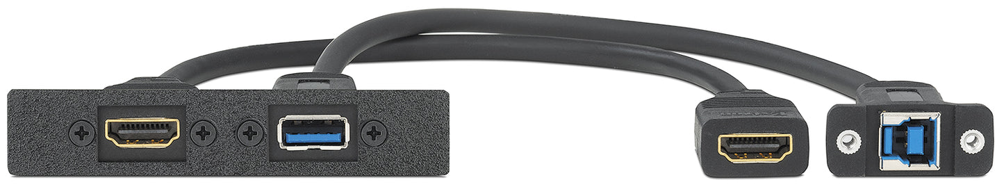 Extron One HDMI Female, One USB A 3.2 Female to USB B Female on Pigtails