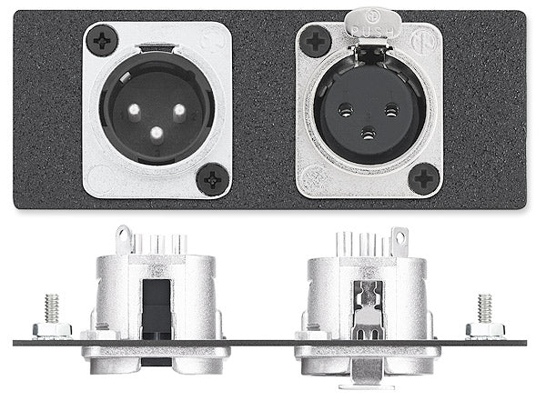 Extron One XLR 3-pin Male to Solder Cups, One XLR 3-pin Female to Solder Cups - Neutrik