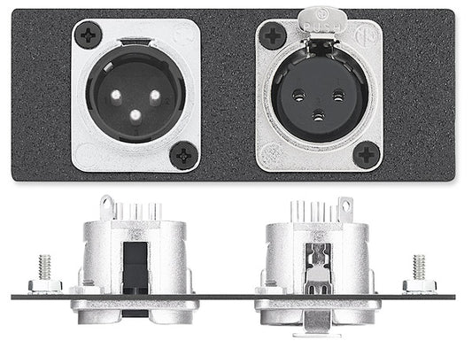 Extron One XLR 3-pin Male to Solder Cups, One XLR 3-pin Female to Solder Cups - Neutrik