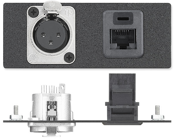 Extron One XLR 3-pin Female to Solder Cups - Neutrik, One RJ-45 Barrel - CAT 5e