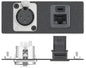 Extron One XLR 3-pin Female to Solder Cups - Neutrik, One RJ-45 Barrel - CAT 5e