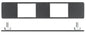 Extron Blank Plate with Two Keystone Openings