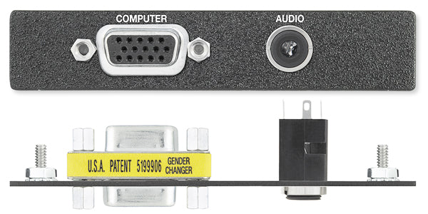 Extron One 15-pin HD Female to Female Gender Changer, One 3.5 mm Stereo Mini Jack to Solder Tabs